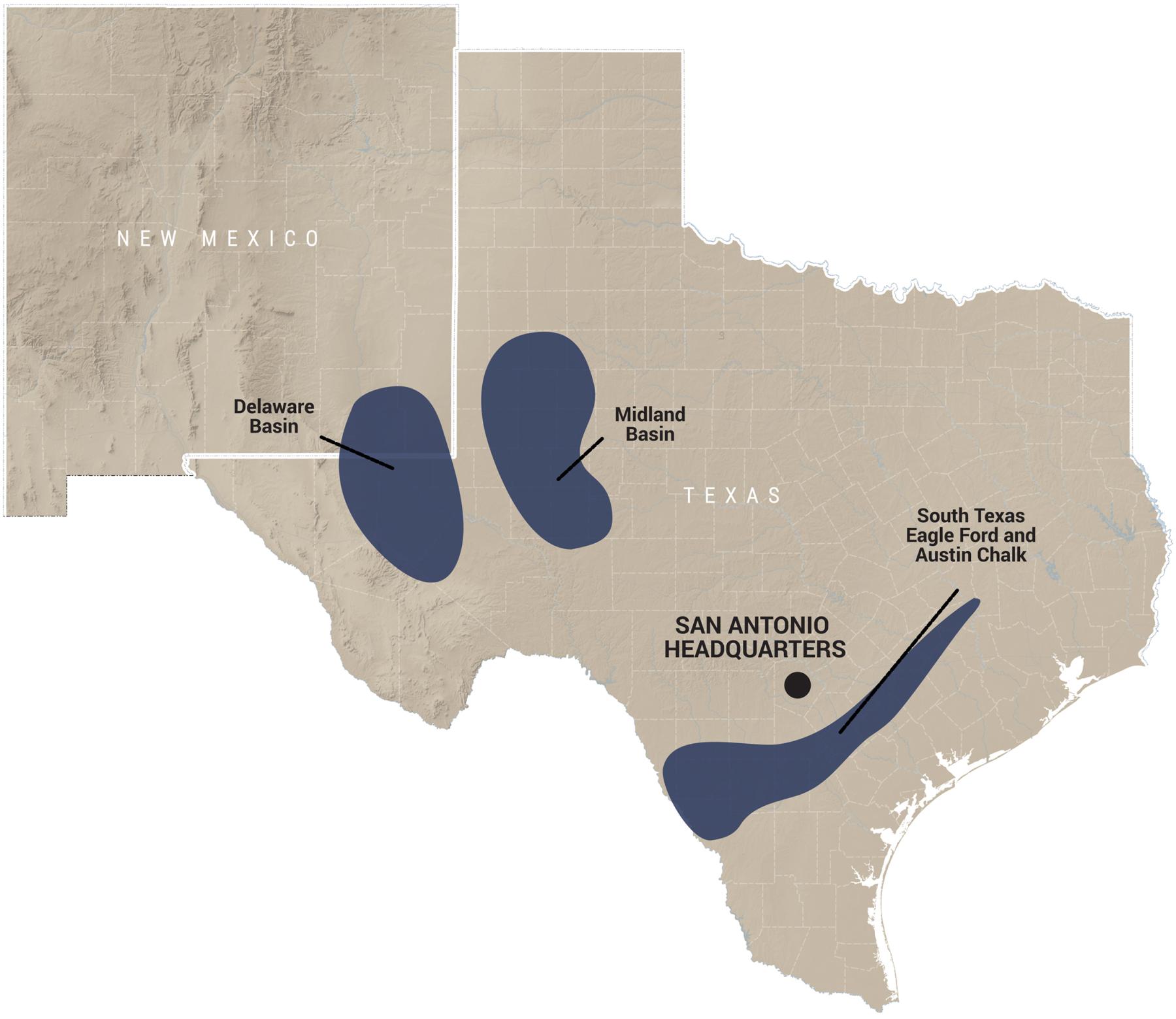 Map of Gulftex operations